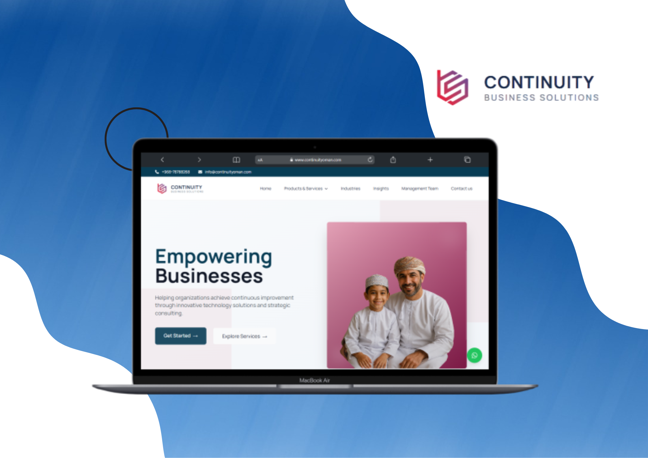 Continuity Oman Portal, web platform by Fasil M